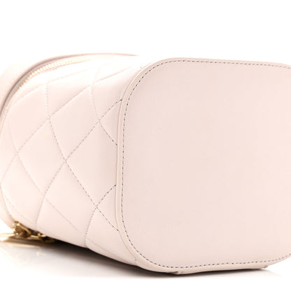 Chanel Lambskin Quilted Trendy Vanity Case Lilac 8 of 9