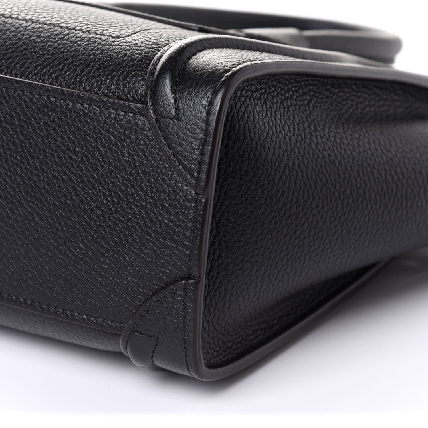 Celine Drummed Calfskin Nano Luggage Black 10 of 12
