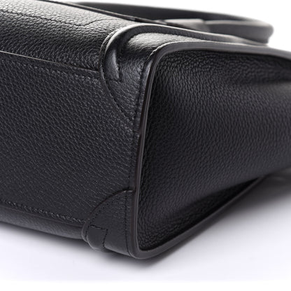 Celine Drummed Calfskin Nano Luggage Black 10 of 12