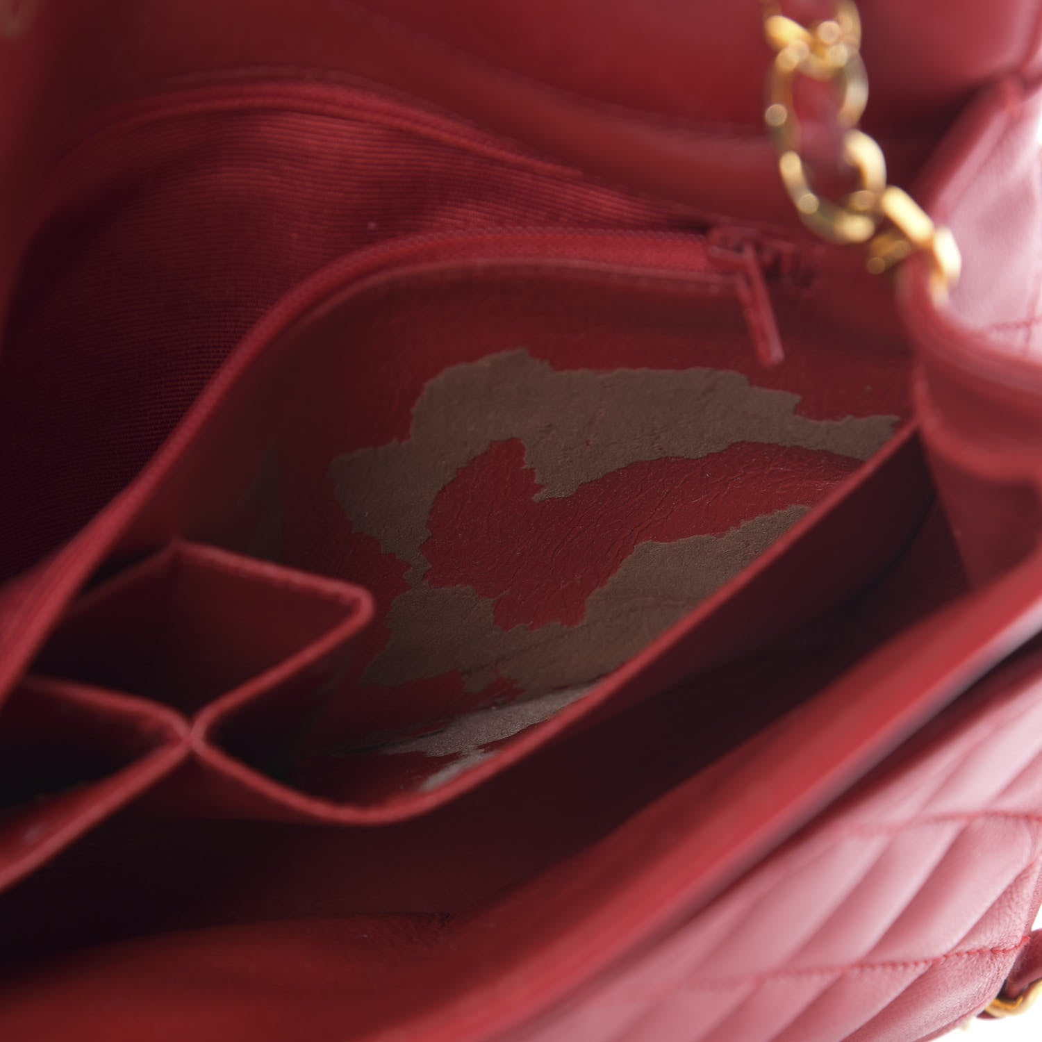 Chanel Lambskin Quilted Small Single Flap Red 16 of 20
