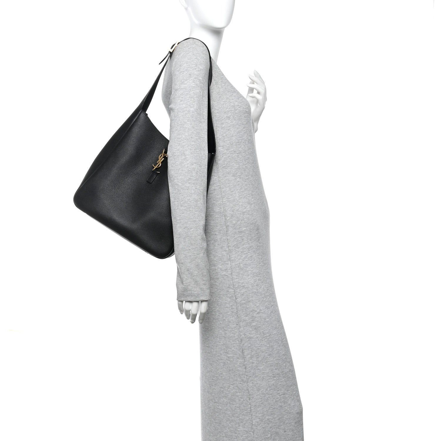 Saint Laurent Smooth Calfskin Large Le 5 A 7 Soft Hobo Black 2 of 11