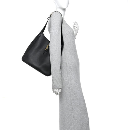 Saint Laurent Smooth Calfskin Large Le 5 A 7 Soft Hobo Black 2 of 11