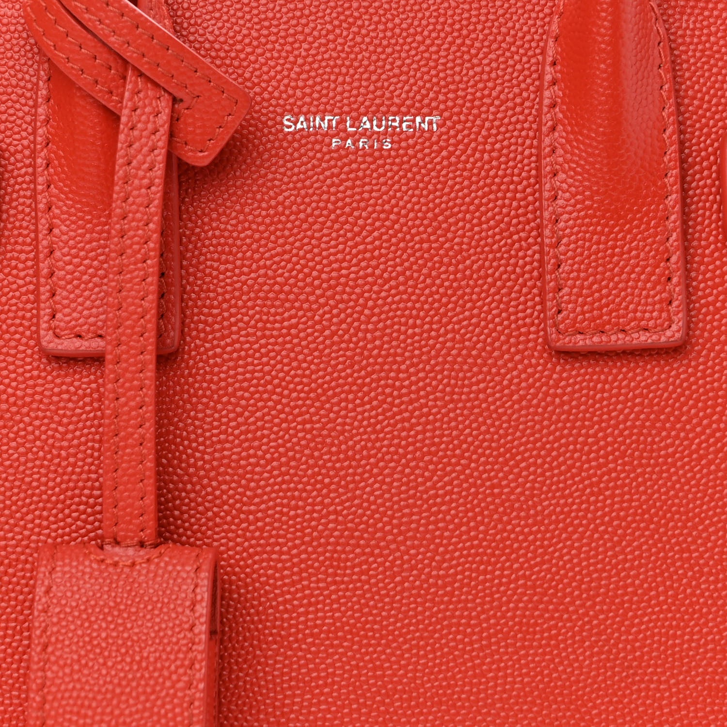 Saint Laurent Grained Calfskin Nano Sac De Jour Lipstick Red 8 of 11
