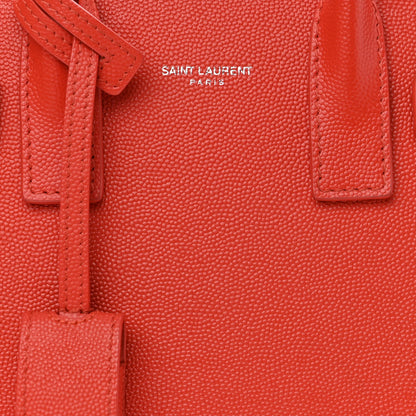 Saint Laurent Grained Calfskin Nano Sac De Jour Lipstick Red 8 of 11