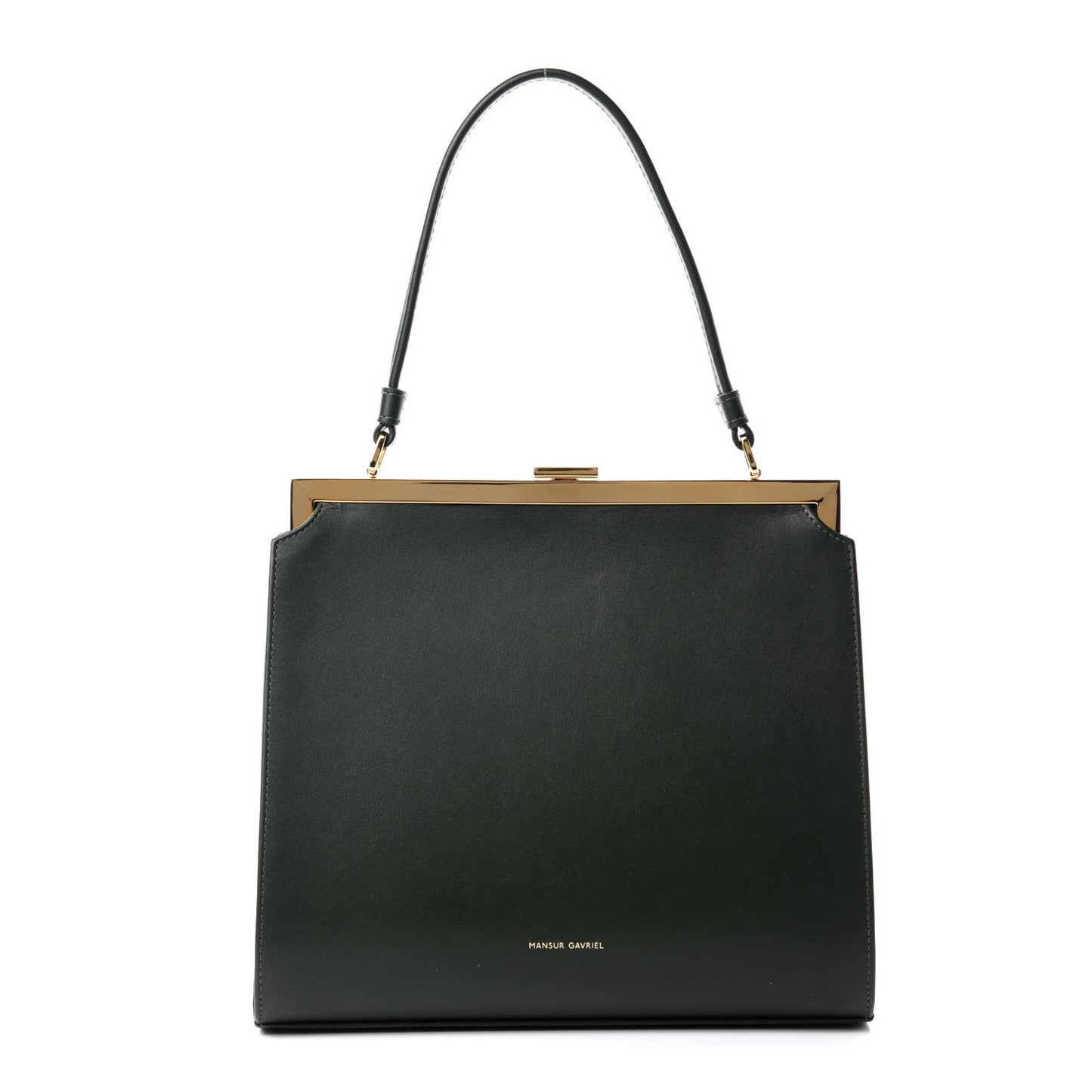 Vegetable Tanned Calfskin Elegant Top Handle Bag Moss