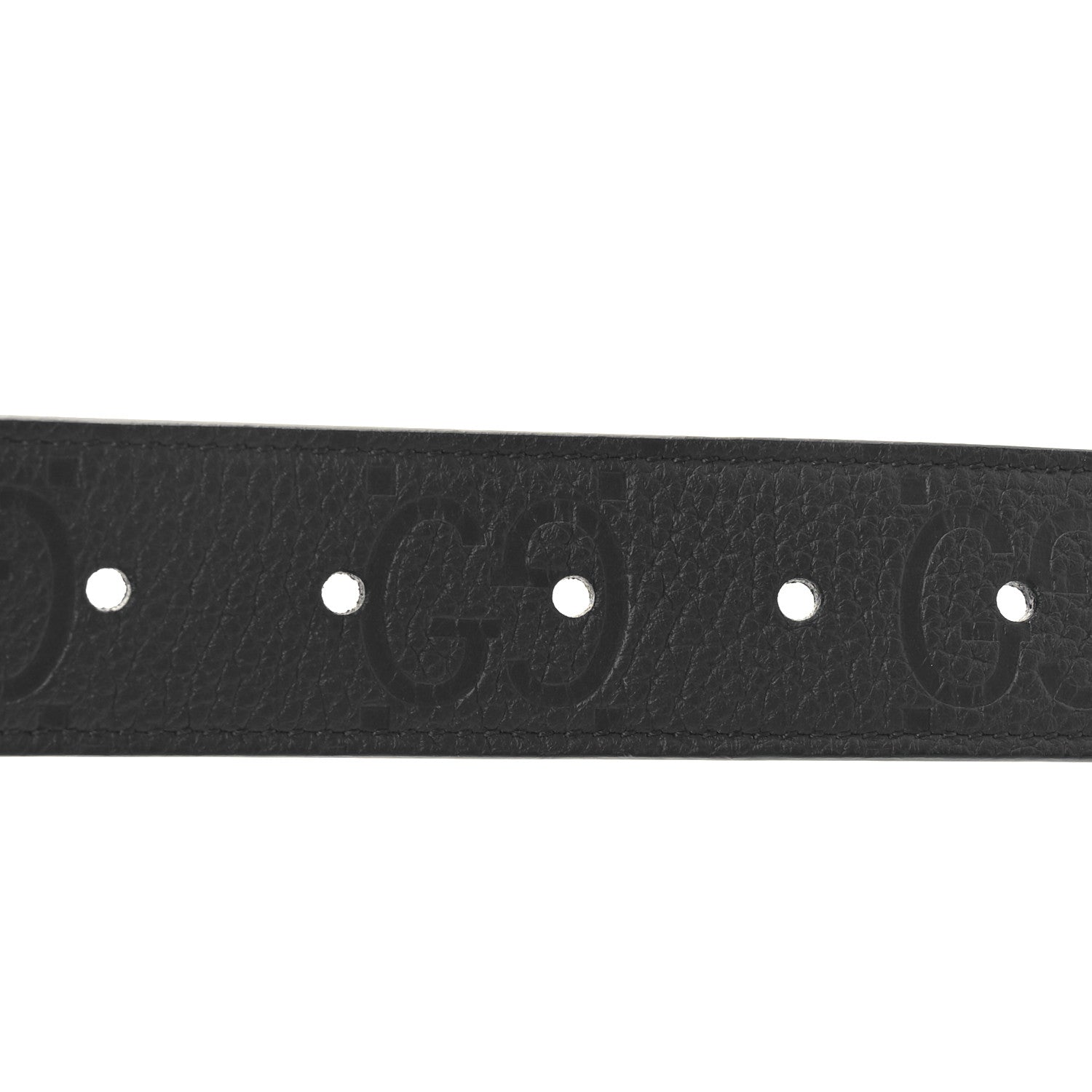 Gucci Piuma Calfskin Jumbo GG Embossed 35mm Belt 85 34 Royale 5 of 5