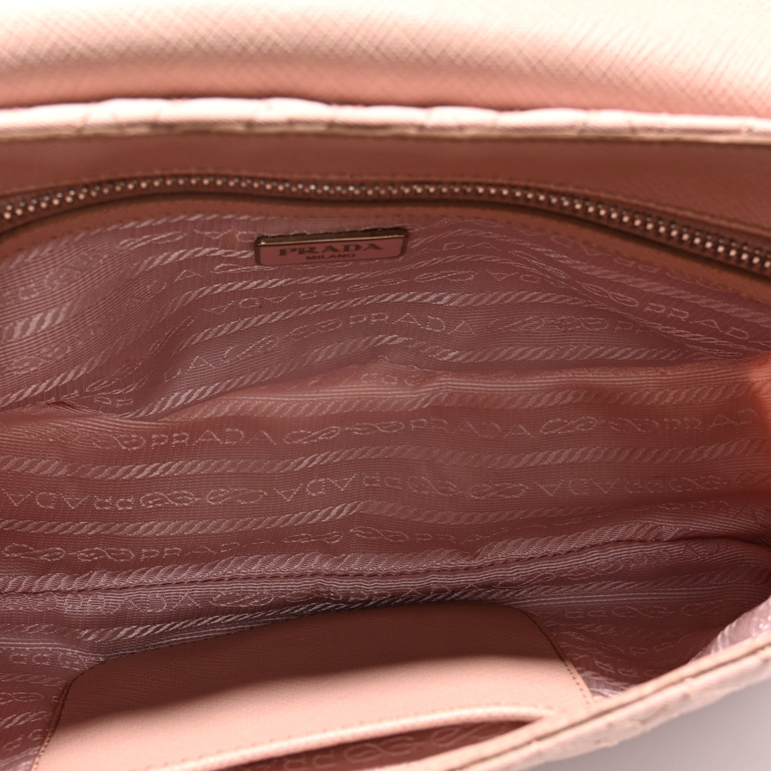 Prada Nylon Tessuto Impunture Quilted Flap Opale 5 of 9