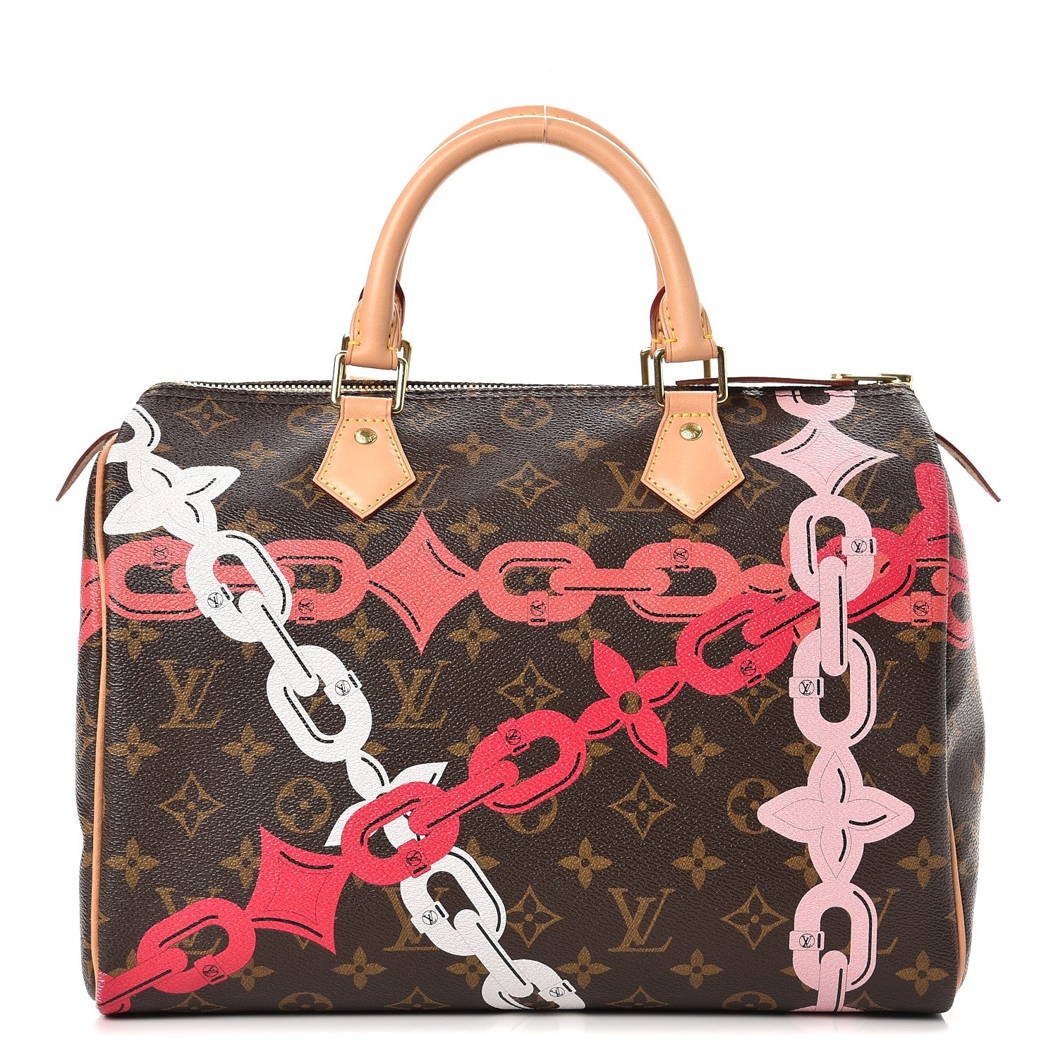 Louis Vuitton Monogram Bay Speedy 30 Rose Ballerine Poppy 1 of 9