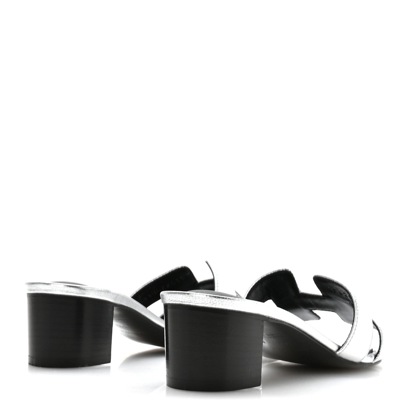 Metallic Goatskin Oasis Sandals 36.5 Gris Argente