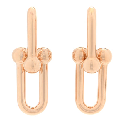 Tiffany 18K Rose Gold Large HardWear Link Earrings 1 of 4