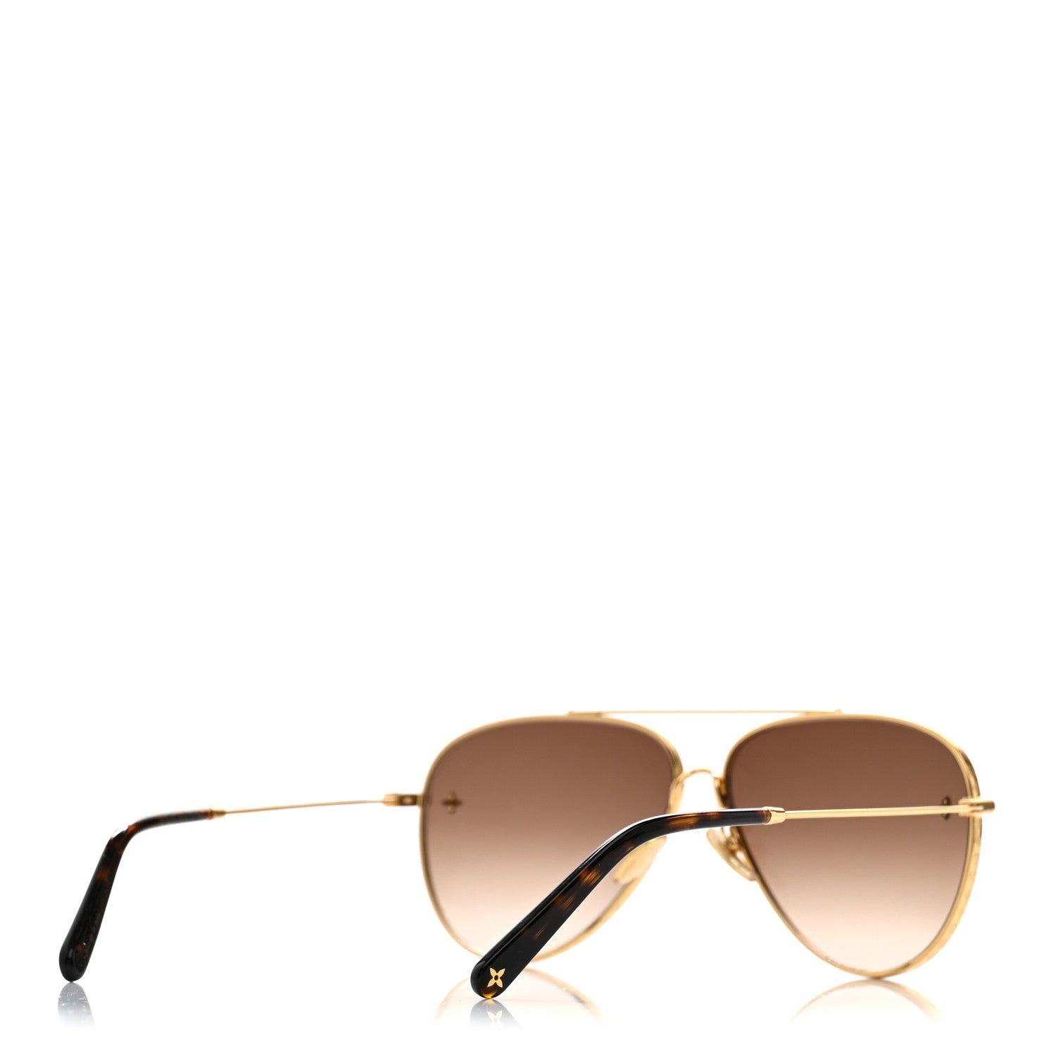 Louis Vuitton Metal The LV Pilot Sunglasses Z1619U Gradient Brown Monogram 4 of 8