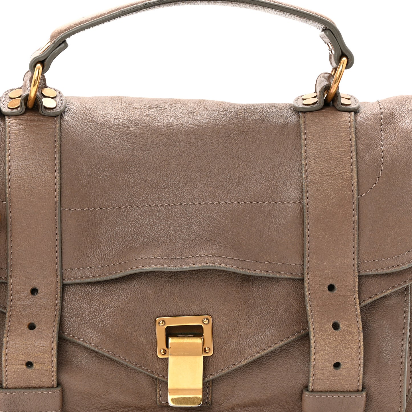 Lambskin PS1 Medium Satchel Smoke
