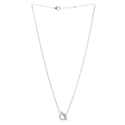 Hermes 18K White Gold Diamond Finesse Pendant Necklace 3 of 5