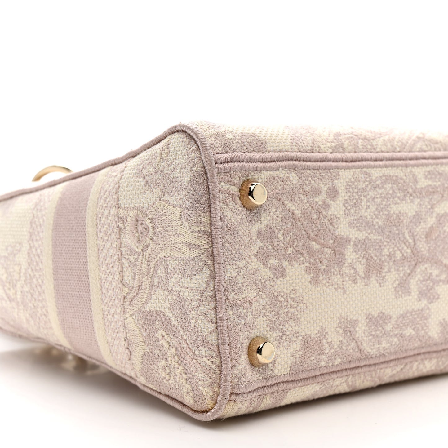 Canvas Toile De Jouy Reverse Embroidered Medium Lady D-Lite Rose