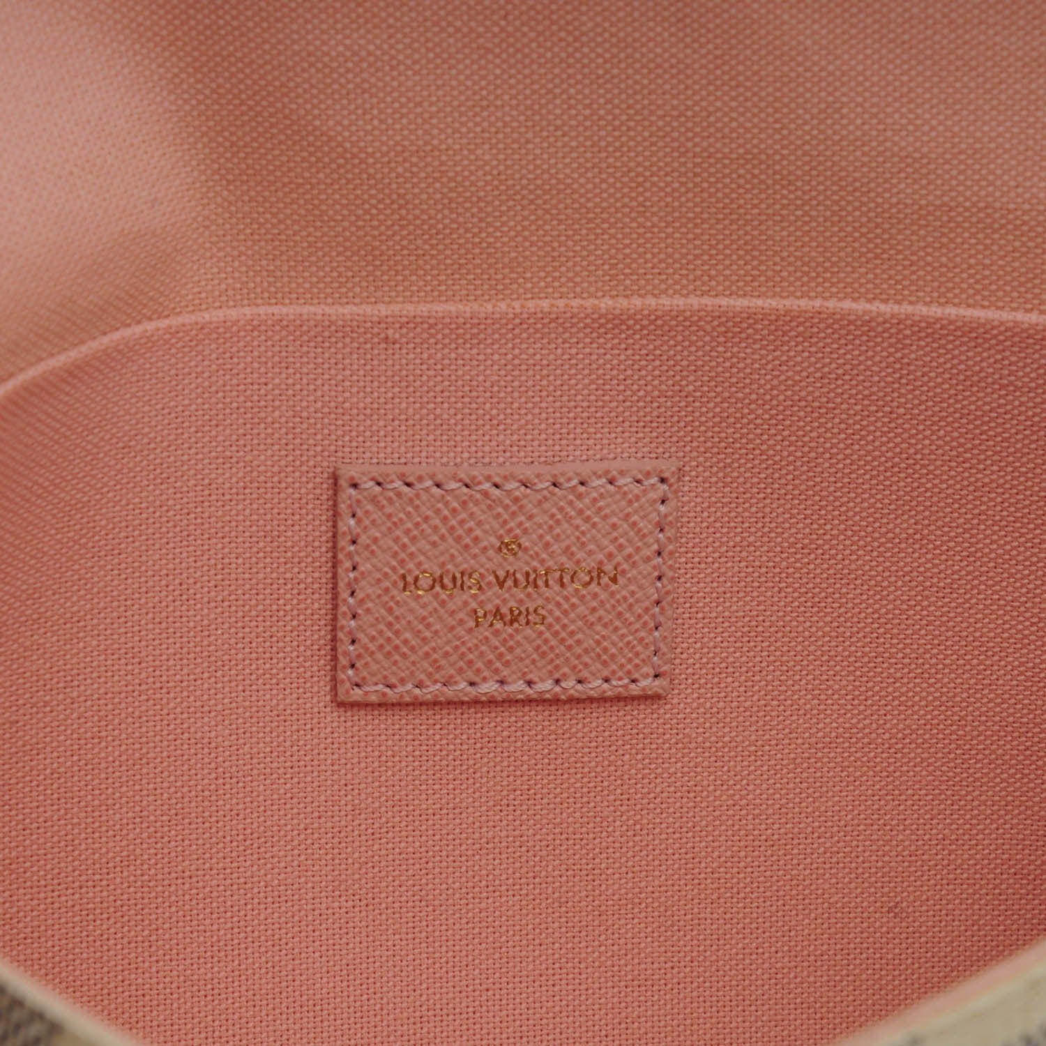 Louis Vuitton Damier Azur Pochette Felicie Chain Wallet Rose Ballerine 6 of 9