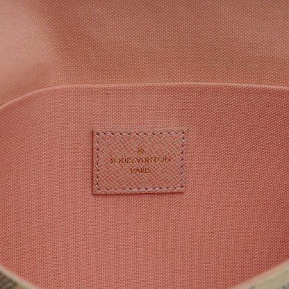 Louis Vuitton Damier Azur Pochette Felicie Chain Wallet Rose Ballerine 6 of 9