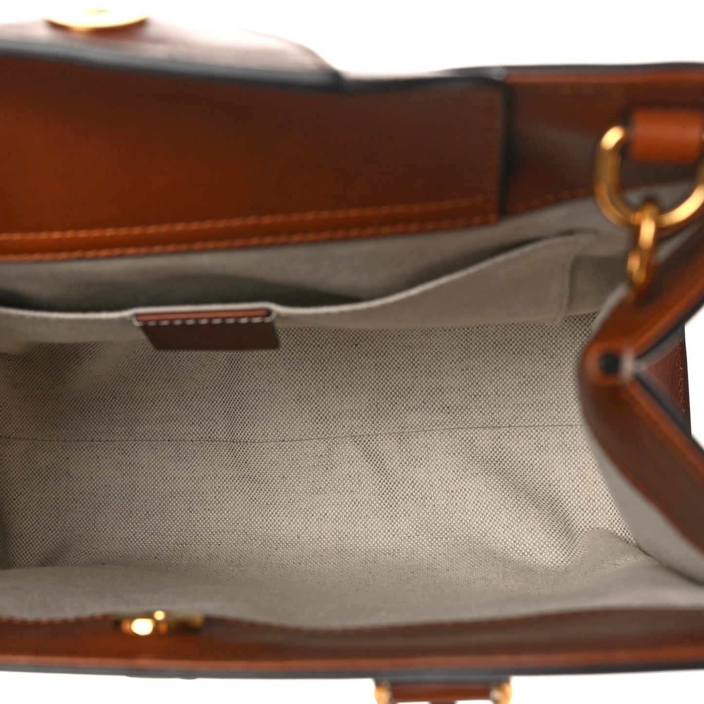 Charisma Calfskin Gucci Embossed Small Diana Tote Bag Peanut Brown