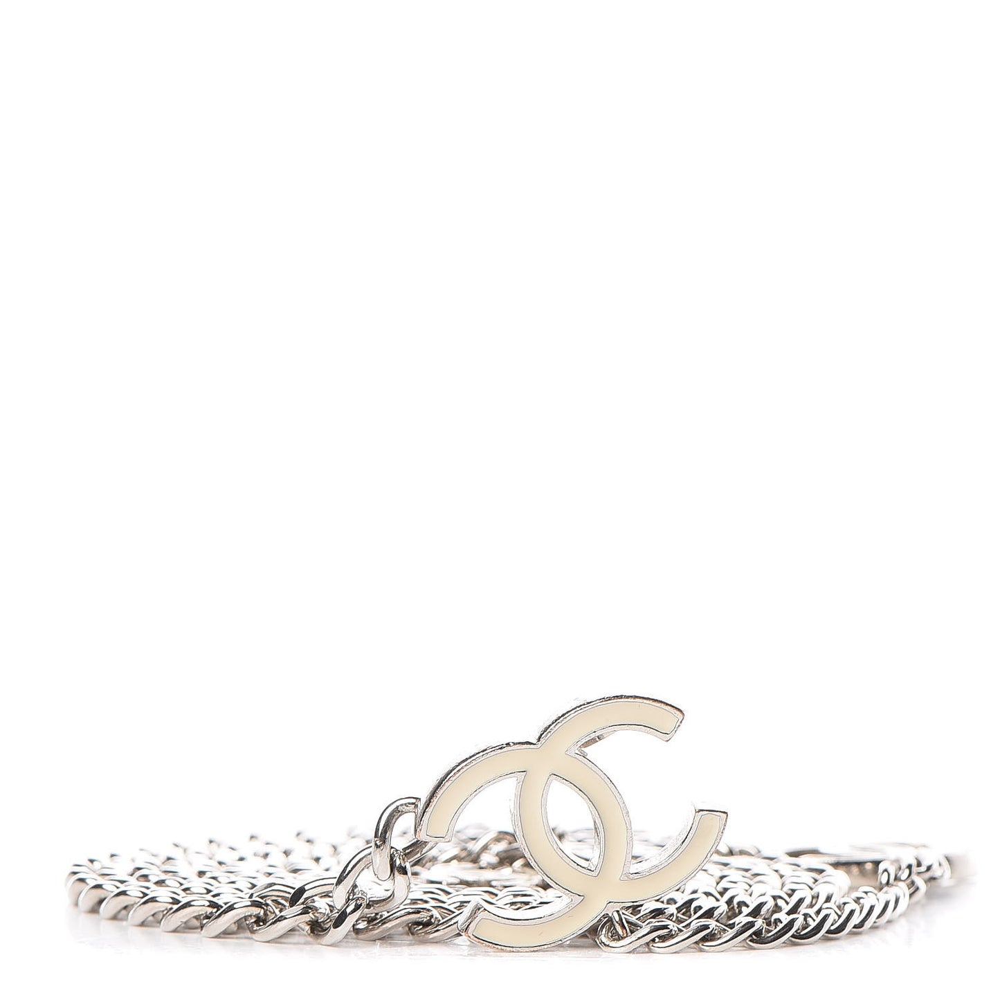Enamel CC Ceinture Fantai Adjustable Belt Silver