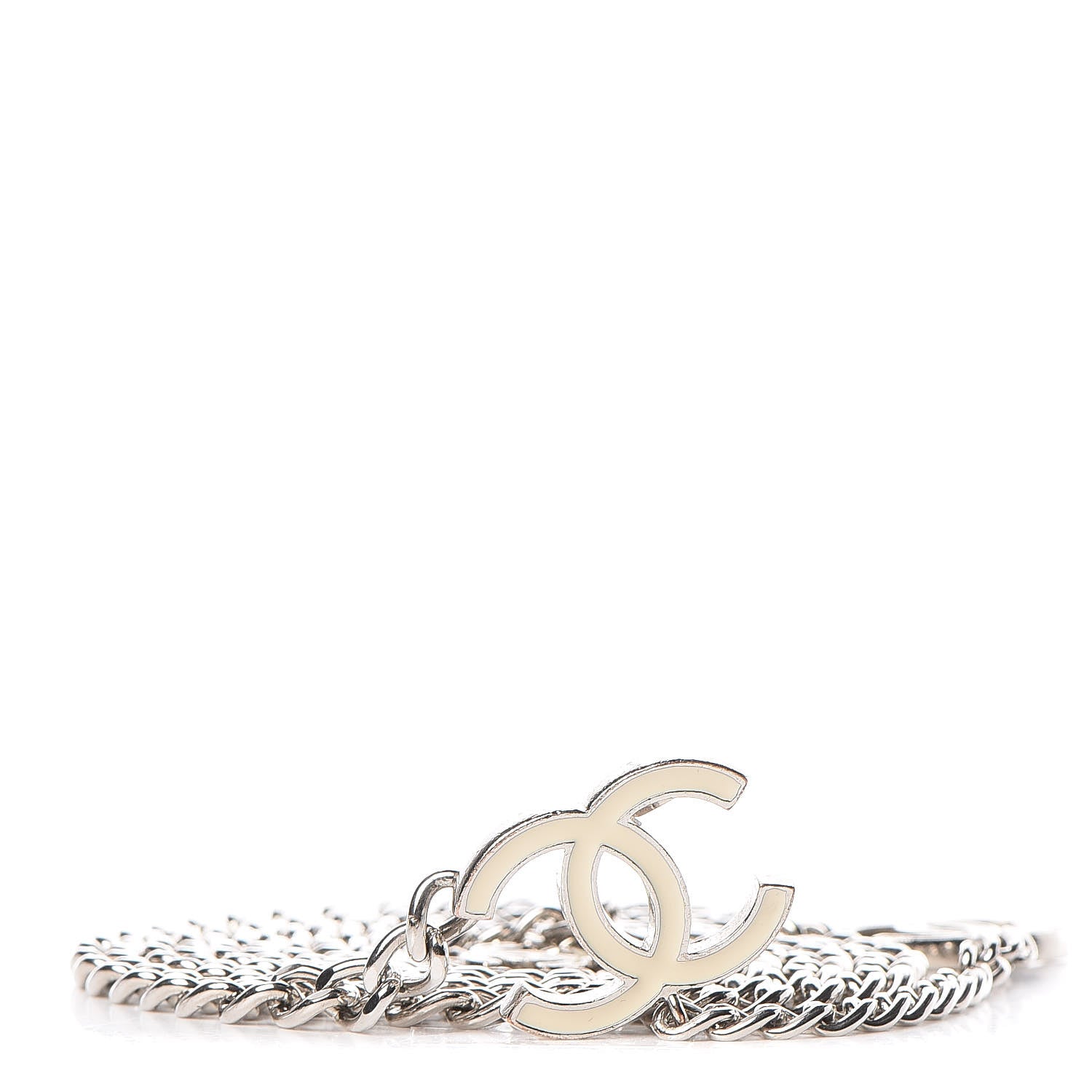Chanel Enamel CC Ceinture Fantai Adjustable Belt Silver 1 of 6