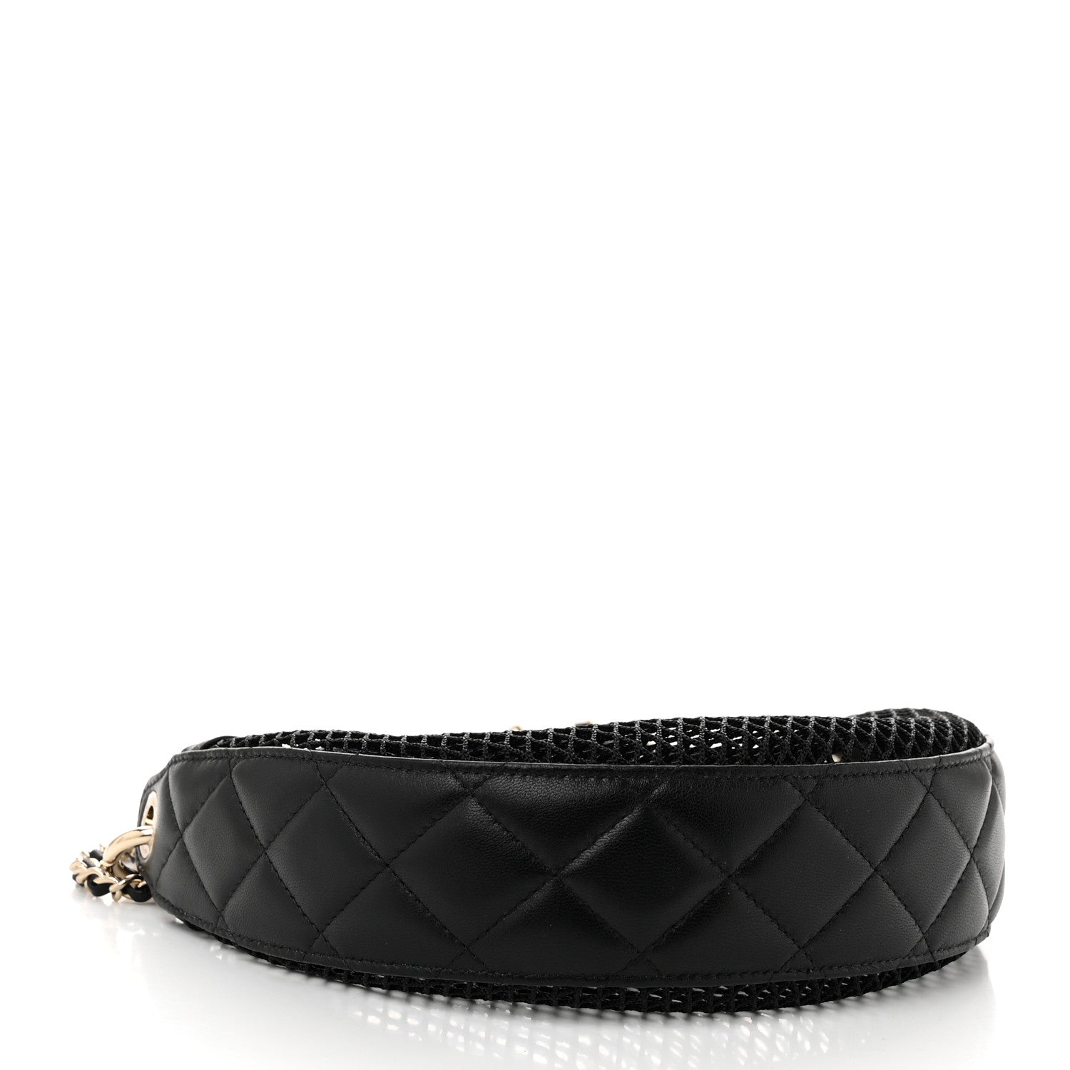 Chanel Mesh Shiny Lambskin Chain Hobo Black 5 of 12