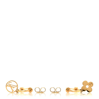 Louis Vuitton Brass Blooming Earrings Gold 2 of 5