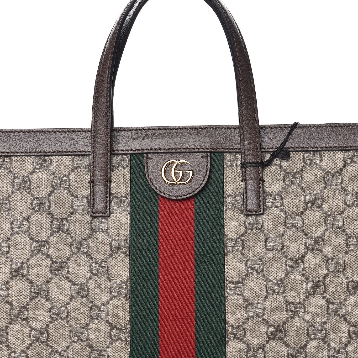 Gucci GG Supreme Monogram Web Ophidia Vertical Tote Brown 8 of 10