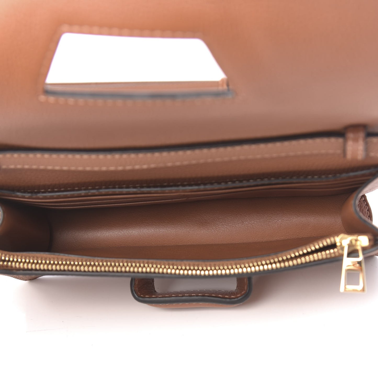 Grained Calfskin Mini Barcelona Shoulder Bag Tan