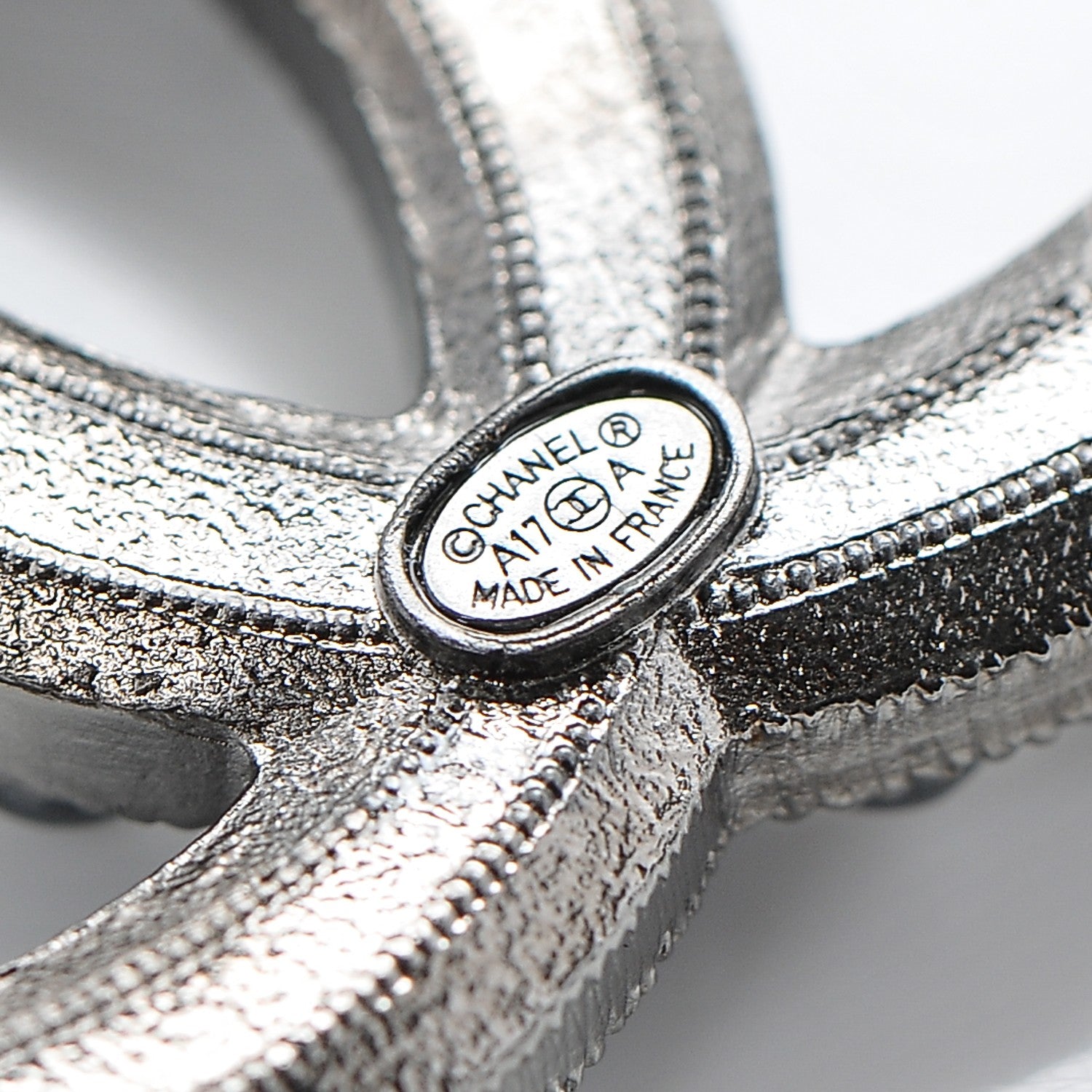 Chanel Ruthenium Bead CC Brooch Dark Grey 4 of 4