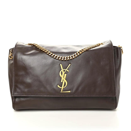 Saint Laurent Smooth Calfskin Suede Medium Reversible Monogram Kate Satchel Military Brown 1 of 15