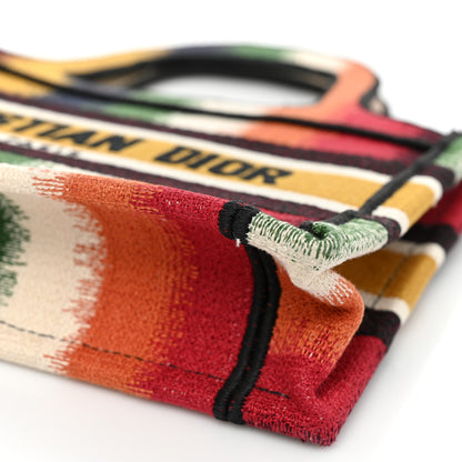 Christian Dior Canvas Embroidered Mini Striped Book Tote Multicolor 19 of 19