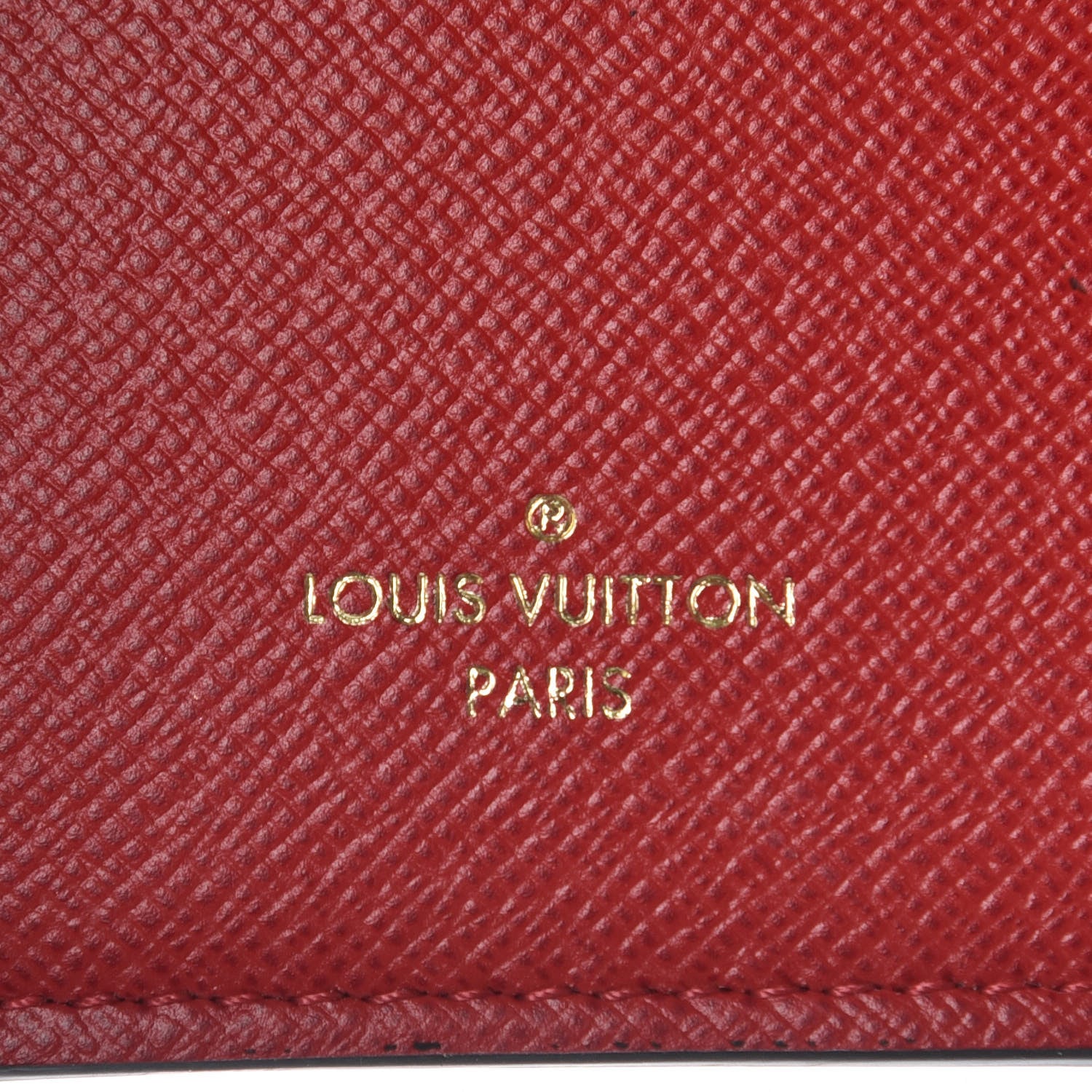 Louis Vuitton Damier Ebene Victorine Wallet Red 6 of 7