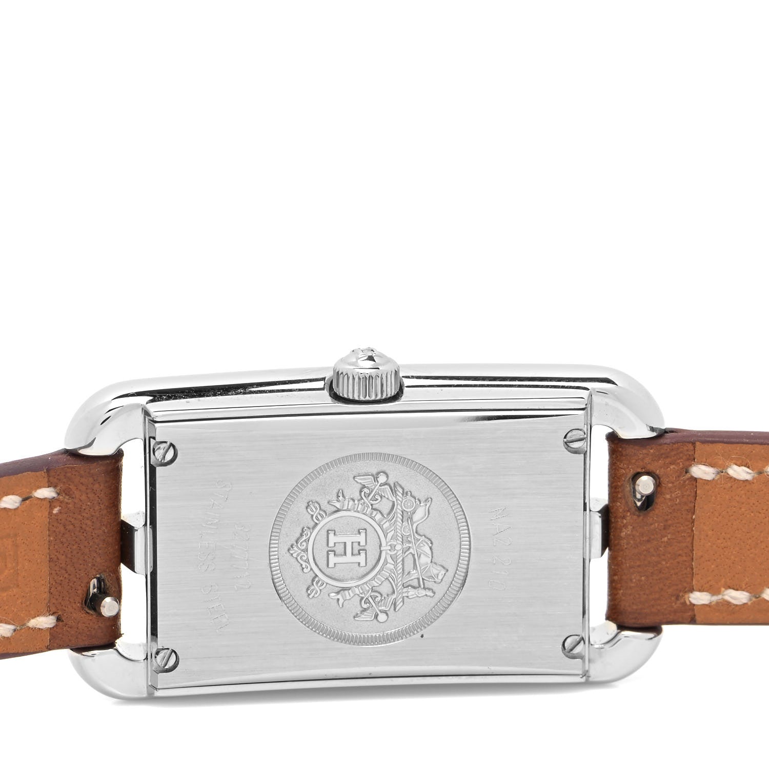 Hermes Stainless Steel Barenia 20mm Nantucket Quartz Watch Fauve 4 of 5