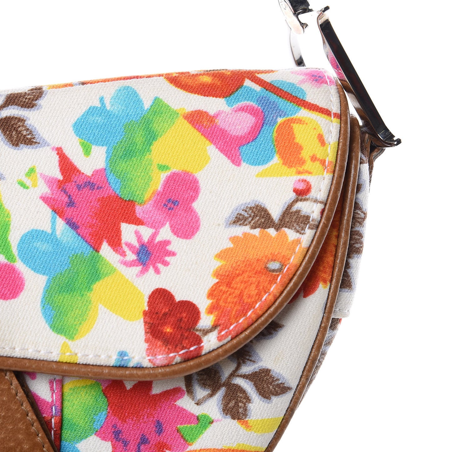 Canvas Floral Saddle Bag