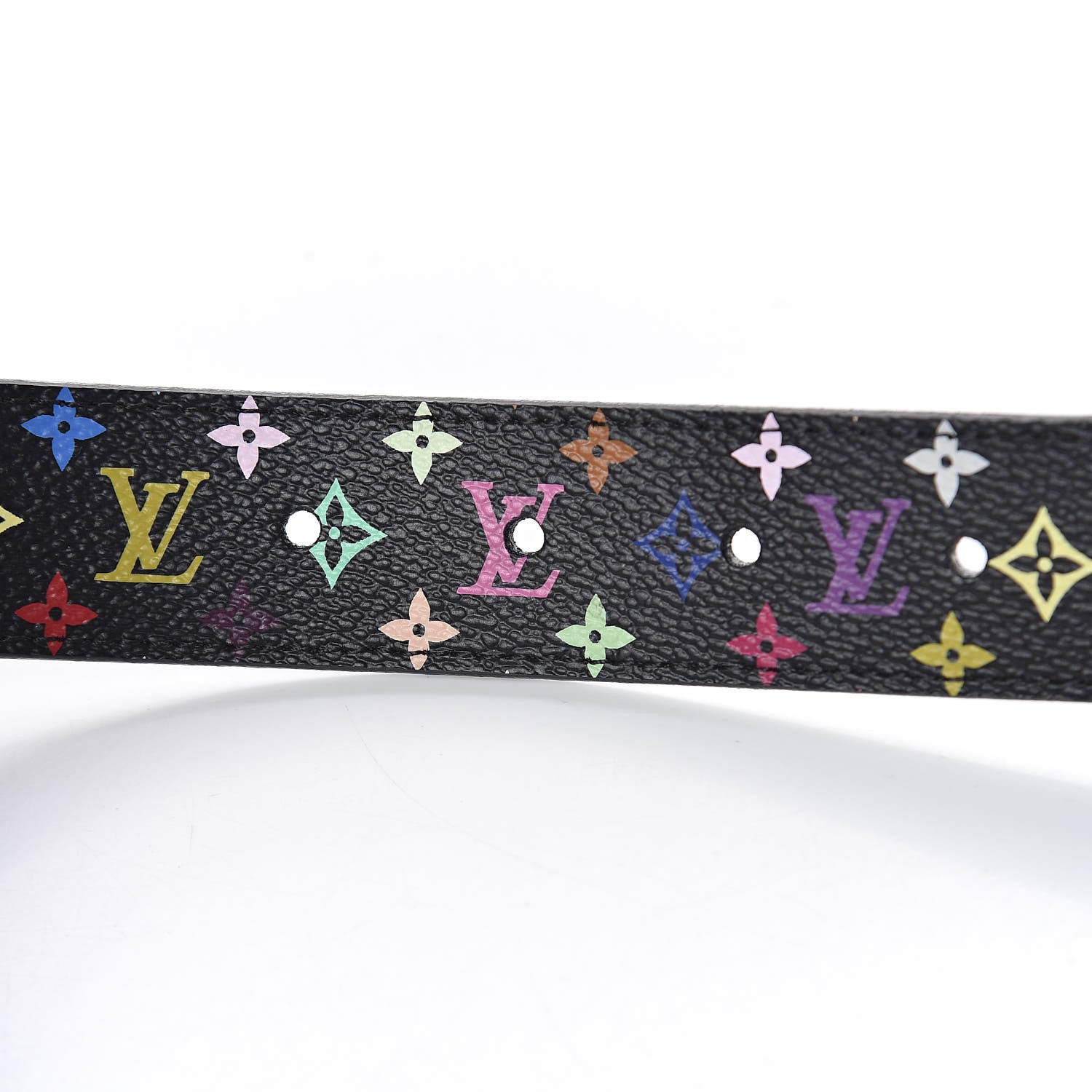 Louis Vuitton Monogram Multicolor LV Cut Reversible Belt 80 32 Black 5 of 6