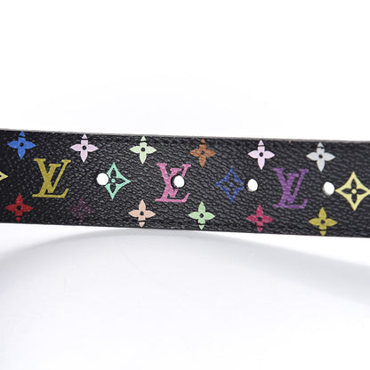 Louis Vuitton Monogram Multicolor LV Cut Reversible Belt 80 32 Black 5 of 6
