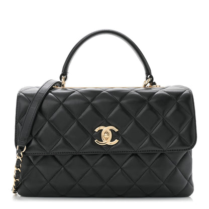 Chanel Lambskin Quilted Medium Trendy CC Flap Dual Handle Bag Black 1 of 11