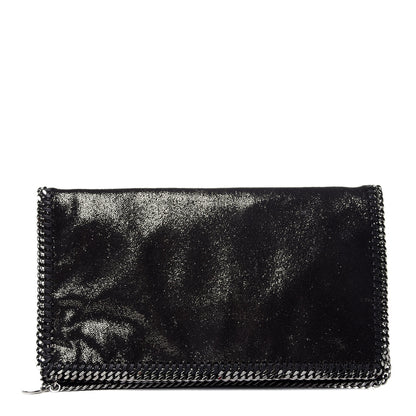 Stella McCartney Shaggy Deer Falabella Fold Over Clutch Black 1 of 22