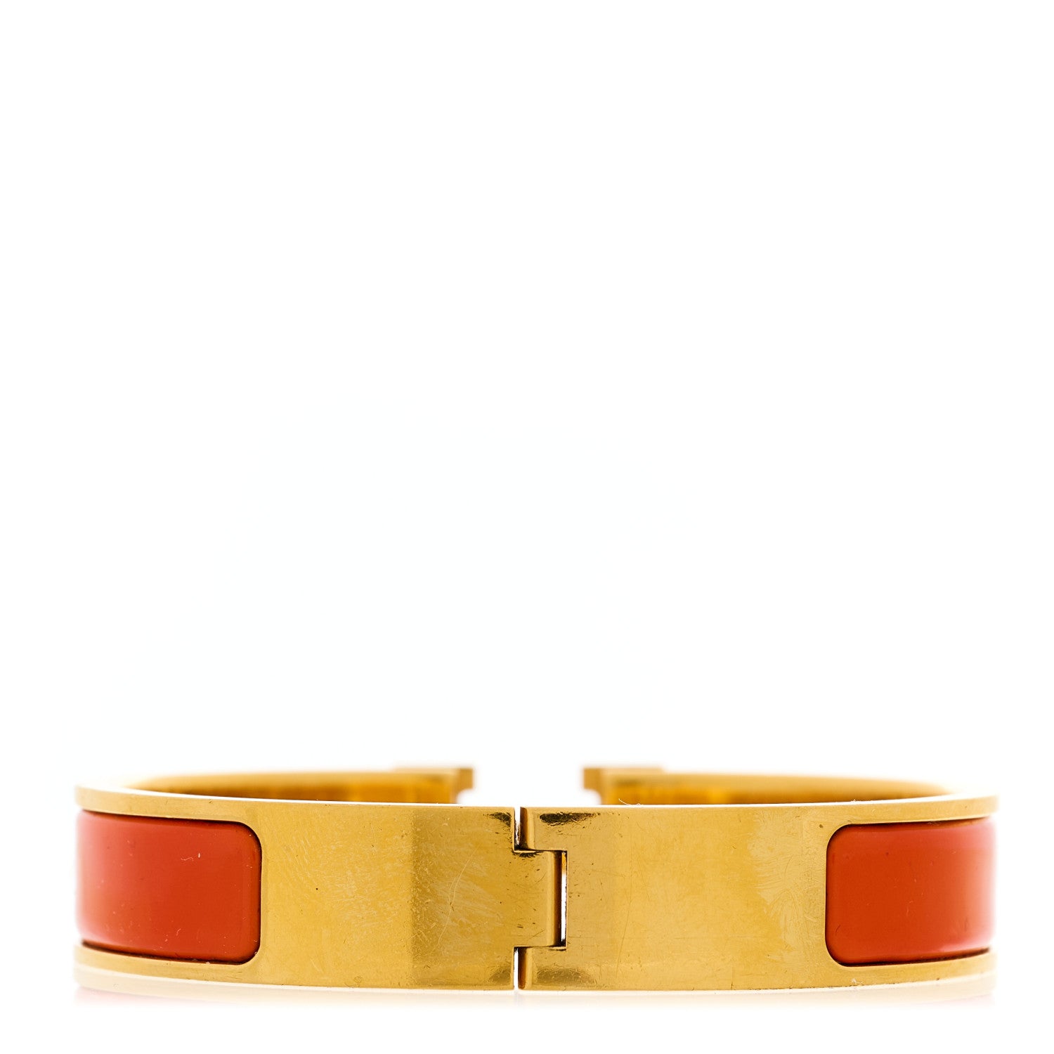 Hermes Enamel Narrow Clic Clac H Bracelet PM Orange 3 of 5