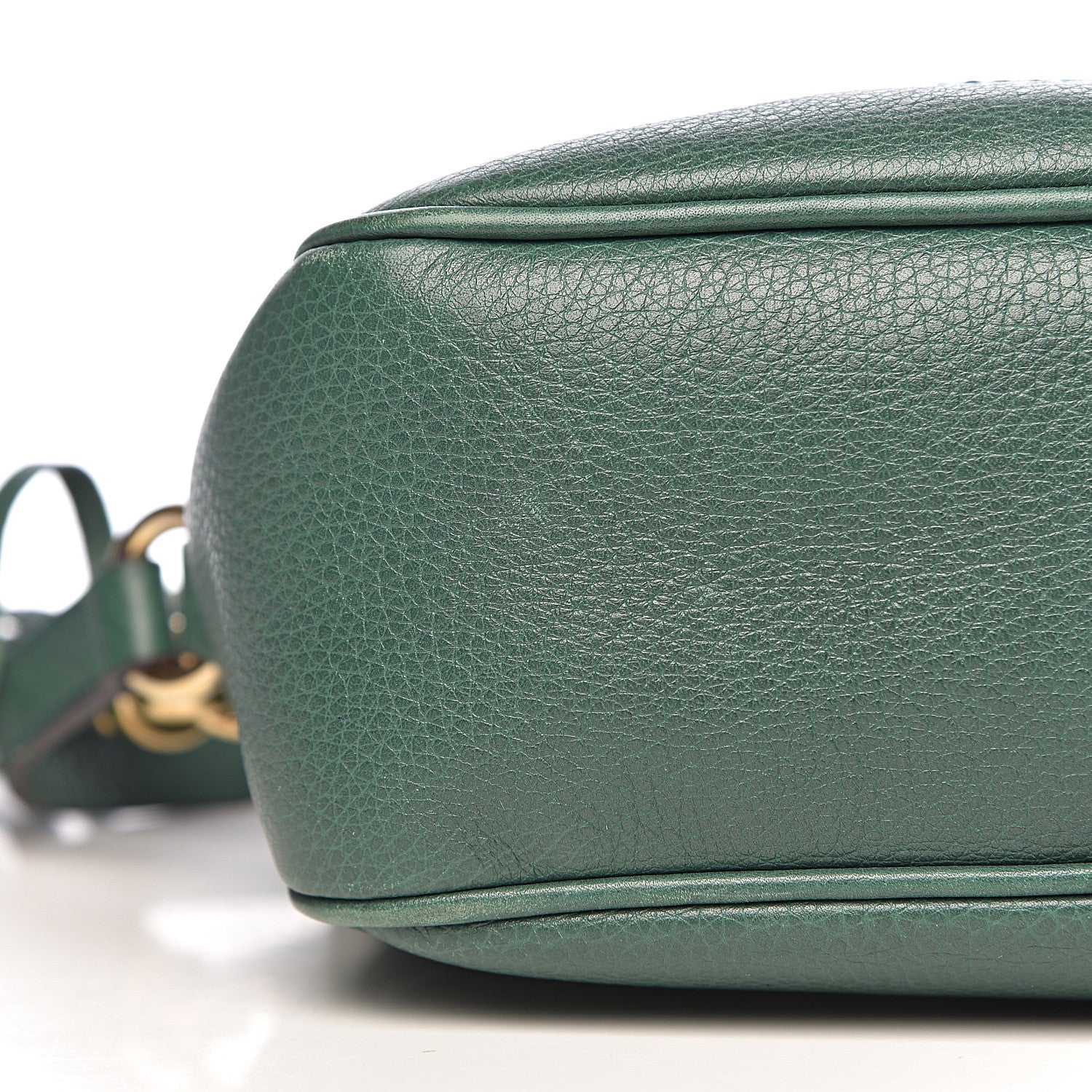 Gucci Pebbled Calfskin Small Soho Disco Bag Emerald Green 15 of 17