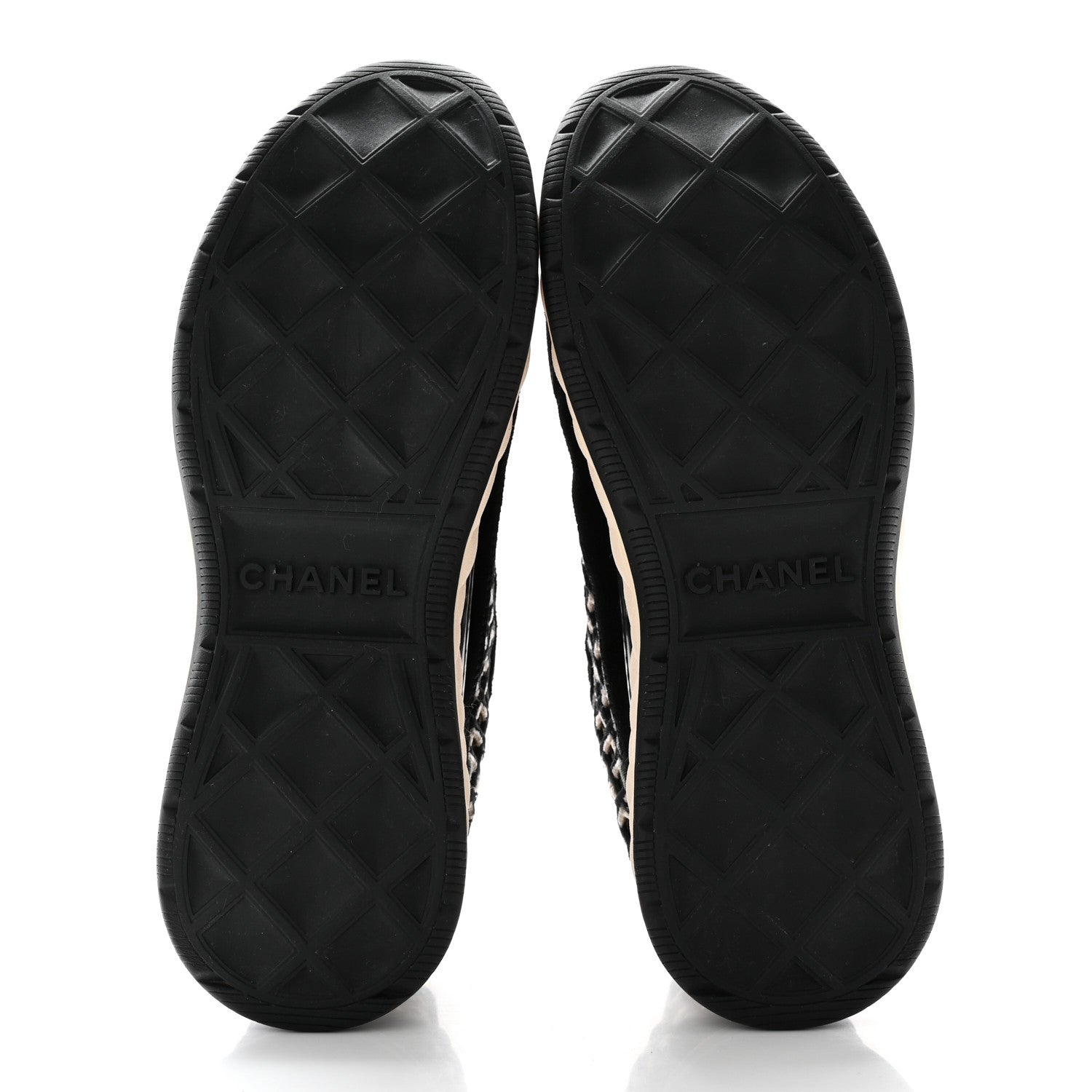 Chanel Suede Calfskin Embroidered CC Sneakers 39 Black 5 of 8