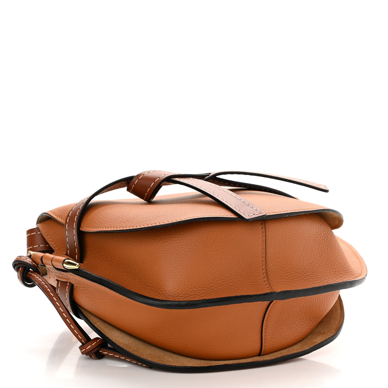 Loewe Grained Calfskin Small Gate Crossbody Bag Caramel Pecan 4 of 9