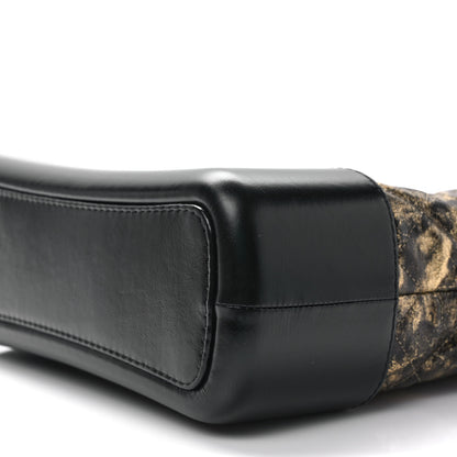 Chanel Metallic Crumpled Goatskin Quilted Medium Gabrielle Hobo Black Gold 9 of 9