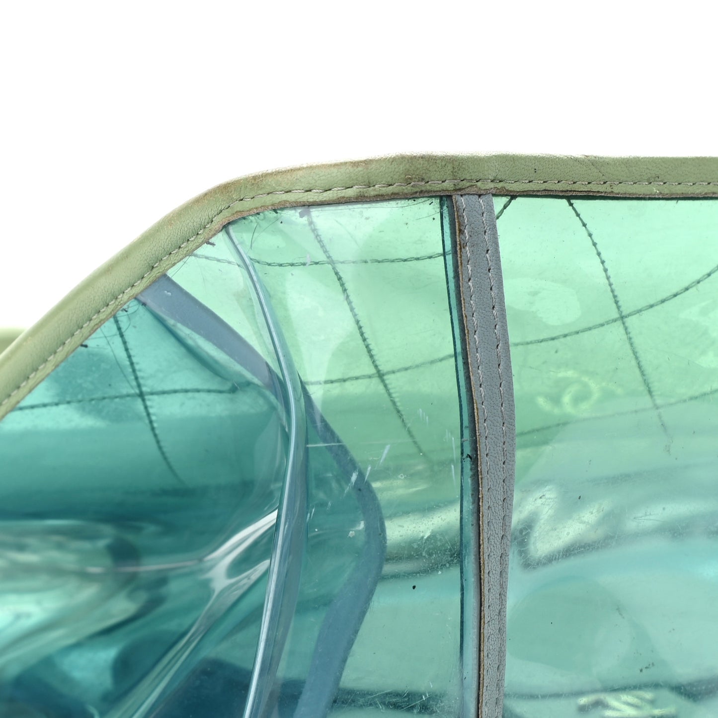Lambskin PVC Quilted Large Coco Splash Shopping Bag Blue Green