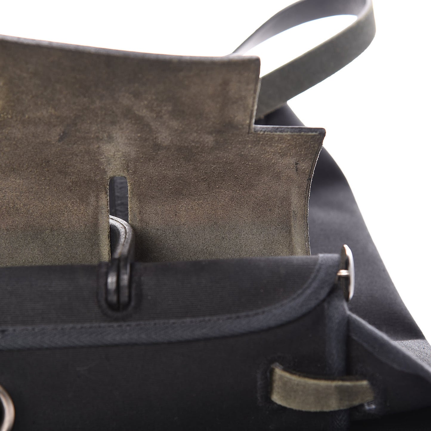 Toile Vache Calfskin Herbag 30 PM Backpack Black