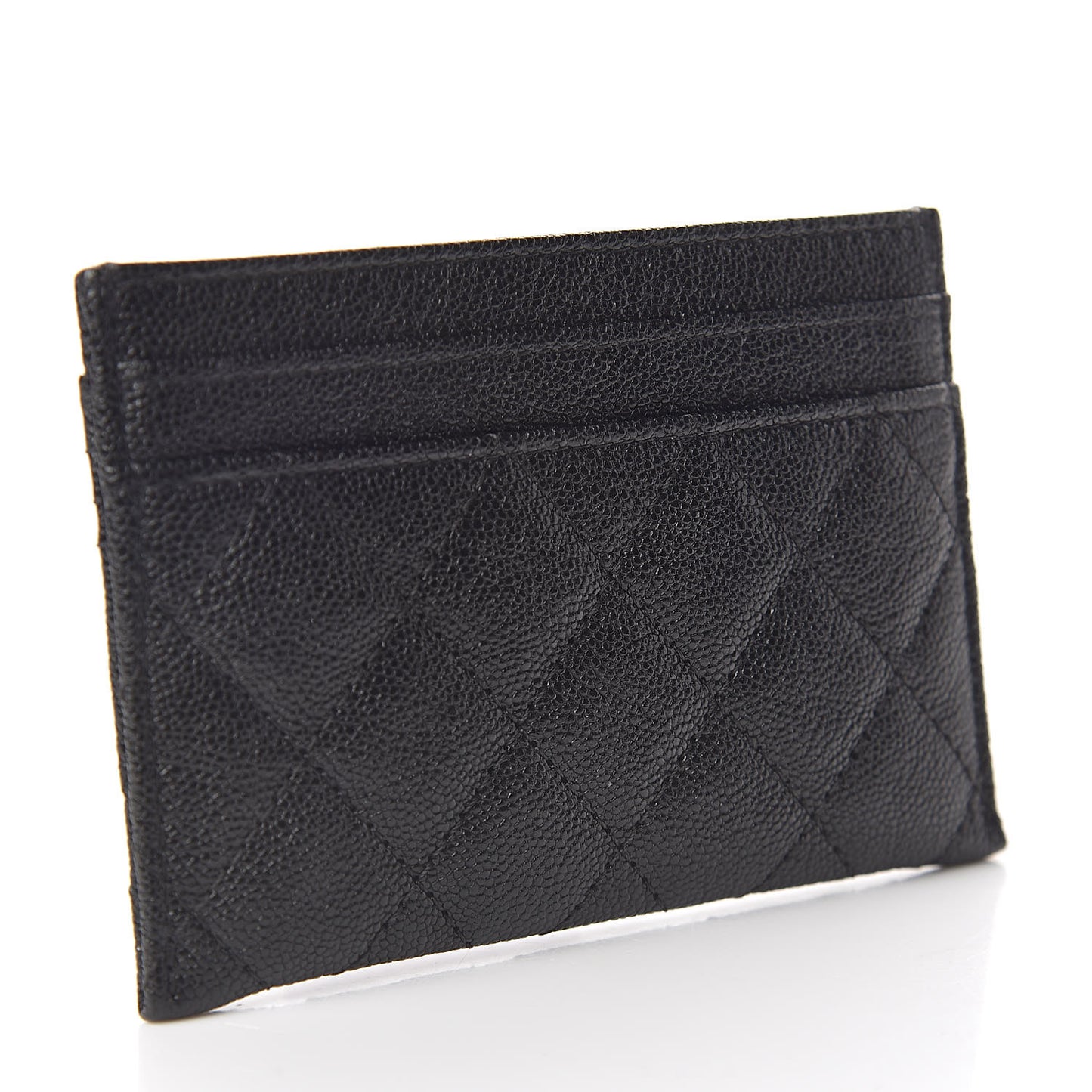 Caviar Quilted Boy Card Holder Black
