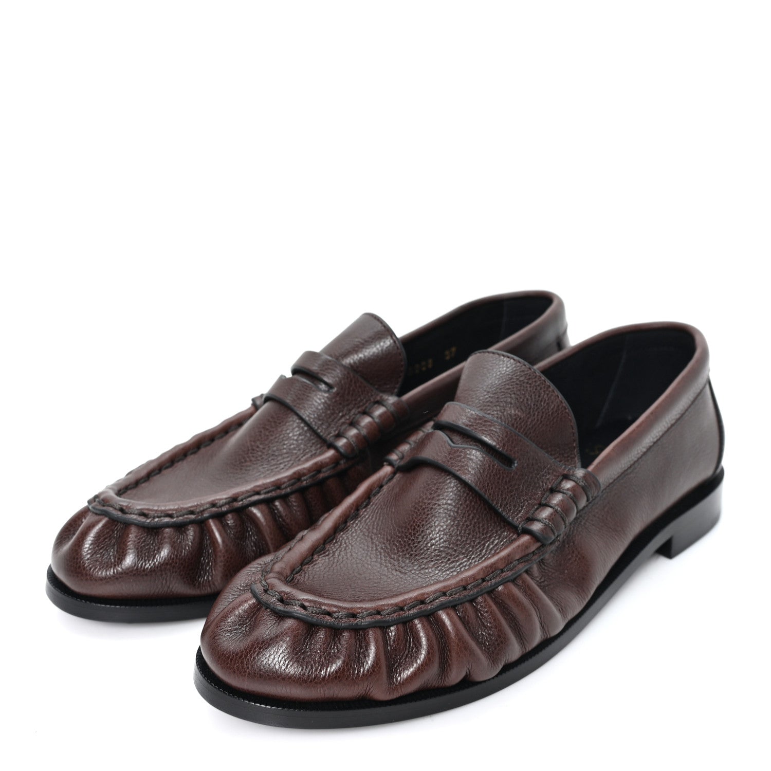 Saint Laurent Radiance Calfskin Le Loafer 15 Moccasin 37 Paris Brown 4 of 10