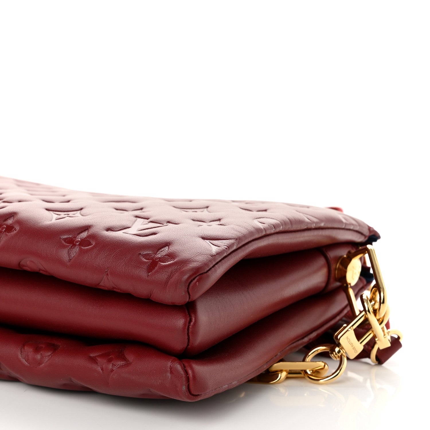 Louis Vuitton Lambskin Embossed Monogram Coussin PM Wine 9 of 9