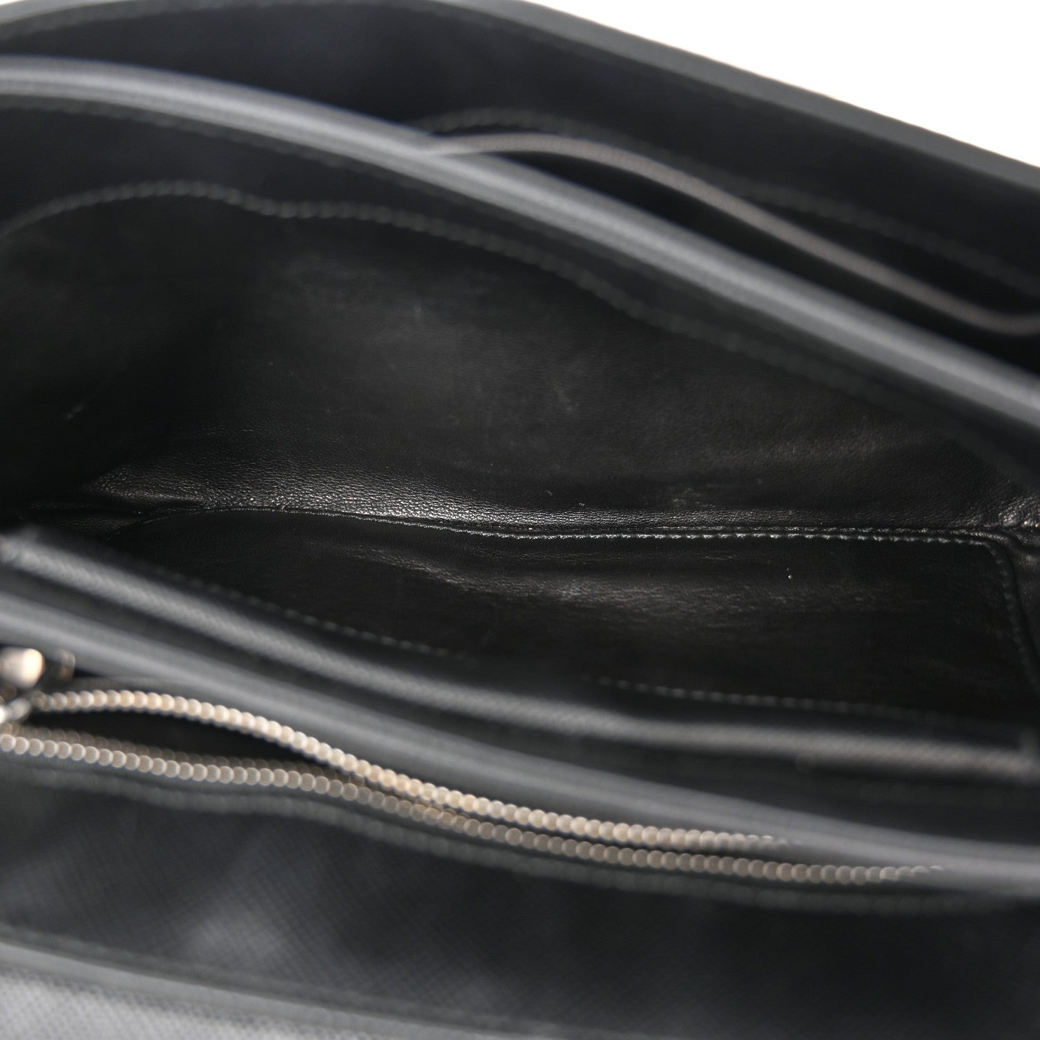 Prada Saffiano Tessuto Nylon Chain Shoulder Bag Black 5 of 11