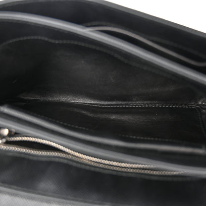 Prada Saffiano Tessuto Nylon Chain Shoulder Bag Black 5 of 11