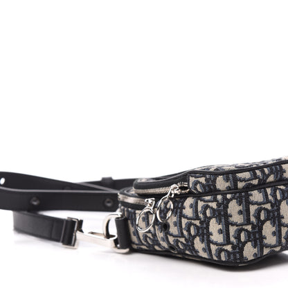 Christian Dior Oblique Crossbody Bag Blue 7 of 10